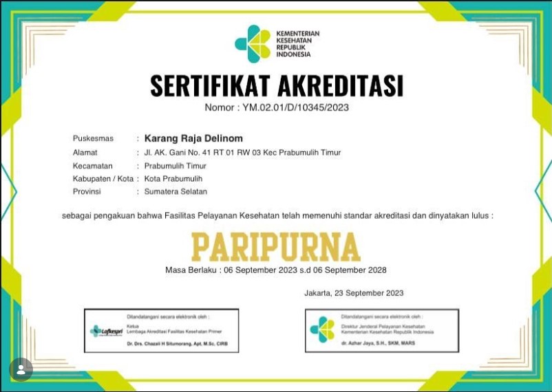 SARTIFIKAT AKREDITASI